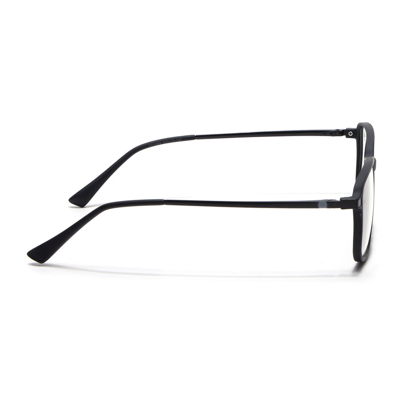 Eyejack Domino Matt Black Rectangle Eyeglasses for Men & Women (TR1008FCL1715-C2)
