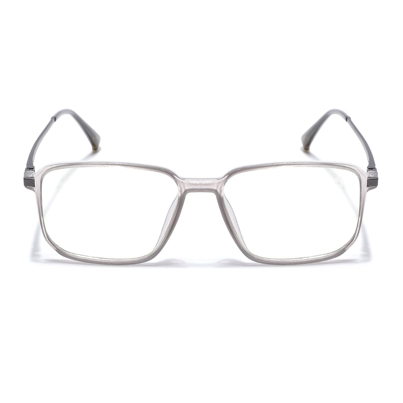 Eyejack Domino Transparent Rectangle Eyeglasses for Men & Women (TR1008FCL1716-C3)