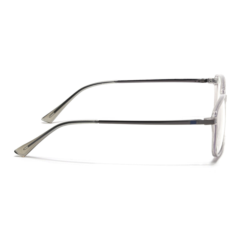 Eyejack Domino Transparent Rectangle Eyeglasses for Men & Women (TR1008FCL1716-C3)