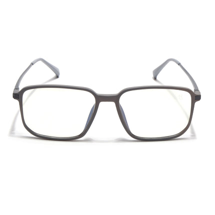 Eyejack Domino Grey Rectangle Eyeglasses for Men & Women (TR1008FCL1718-C5)