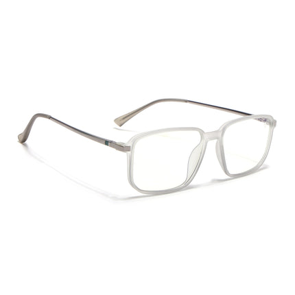Eyejack Domino Matt Grey Rectangle Eyeglasses for Men & Women (TR1008FCL1719-C6)