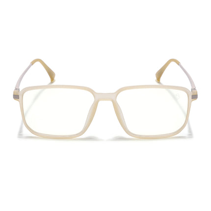 Eyejack Domino Yellow Rectangle Eyeglasses for Men & Women (TR1008FCL1725-C12)