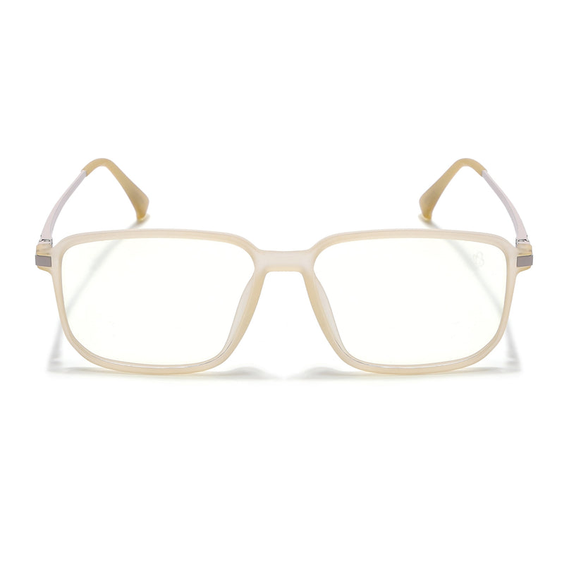 Eyejack Domino Yellow Rectangle Eyeglasses for Men & Women (TR1008FCL1725-C12)