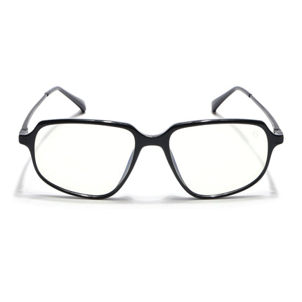 Eyejack Domino Shine Black Square Eyeglasses for Men & Women (TR1009FCL1728-C1)