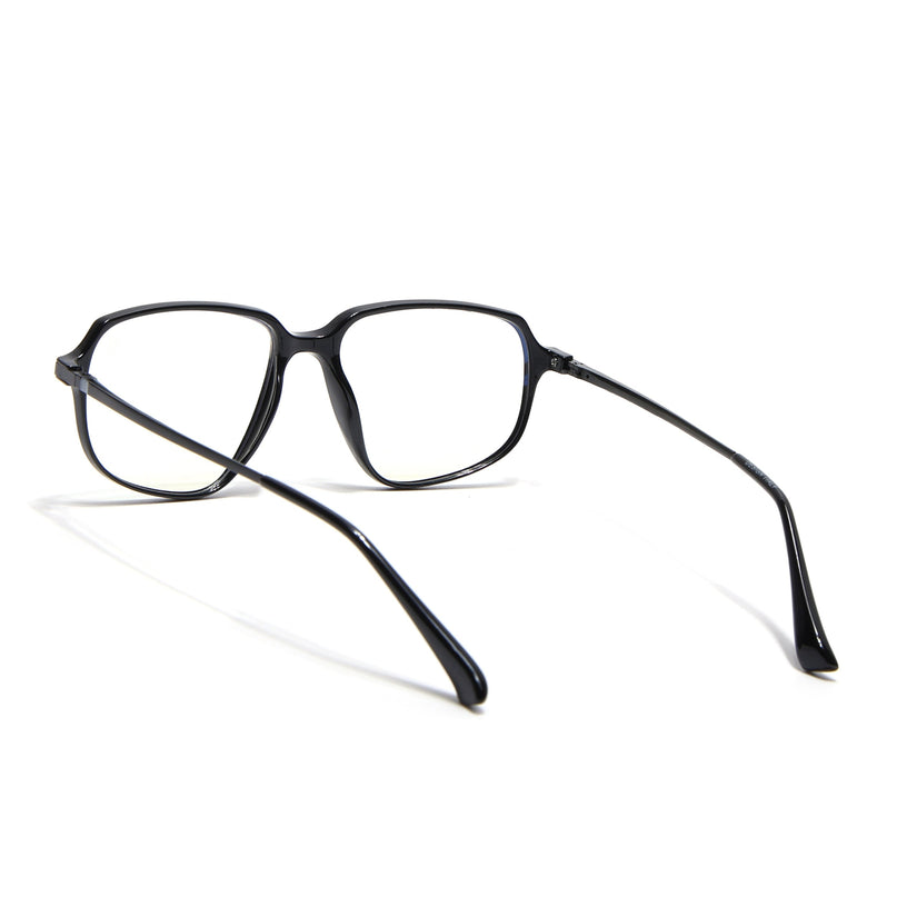 Eyejack Domino Shine Black Square Eyeglasses for Men & Women (TR1009FCL1728-C1)
