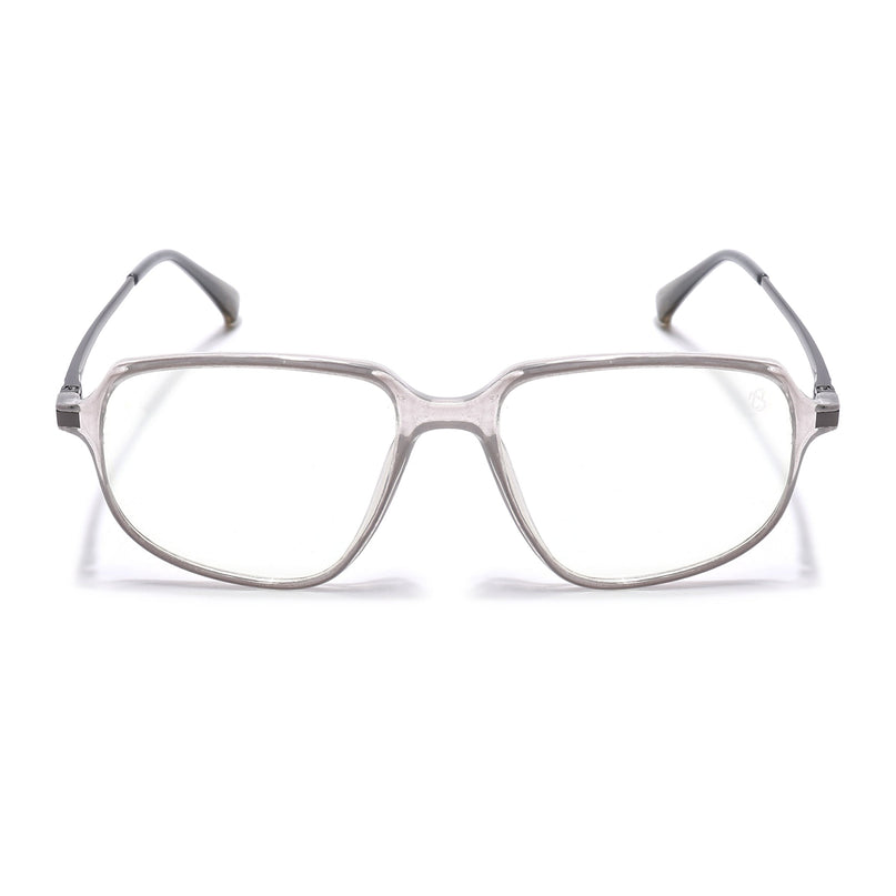 Eyejack Domino Transparent Square Eyeglasses for Men & Women (TR1009FCL1730-C3)