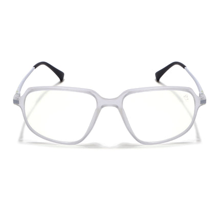 Eyejack Domino Matt Transparent Square Eyeglasses for Men & Women (TR1009FCL1731-C4)