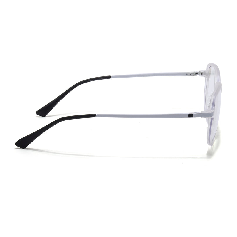 Eyejack Domino Matt Transparent Square Eyeglasses for Men & Women (TR1009FCL1731-C4)