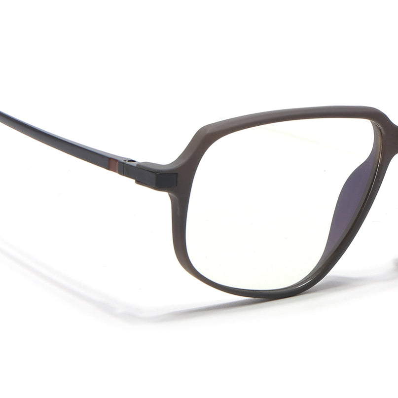 Eyejack Domino Grey Square Eyeglasses for Men & Women (TR1009FCL1732-C5)
