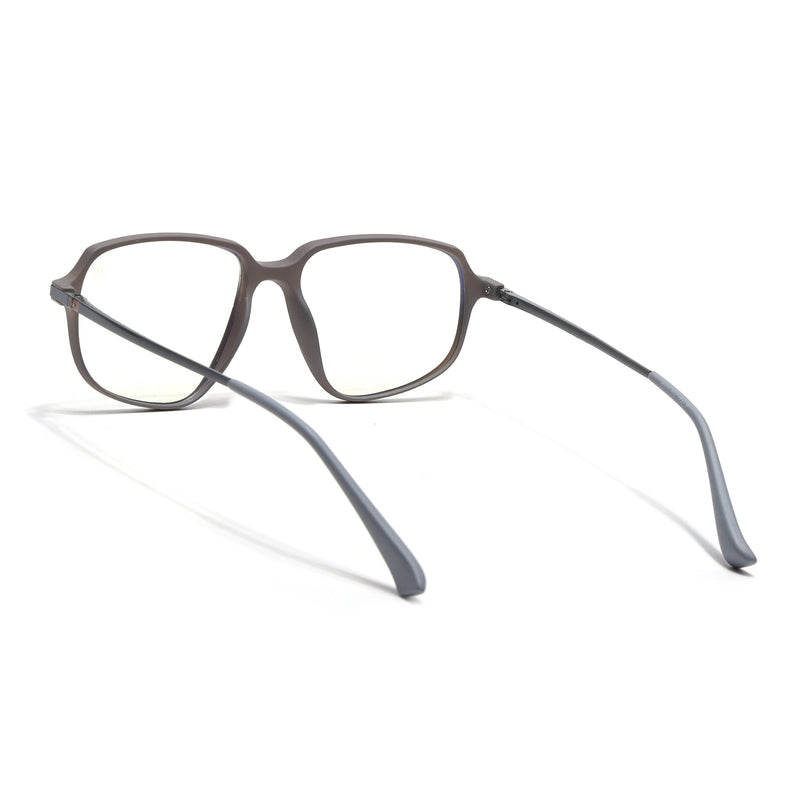 Eyejack Domino Grey Square Eyeglasses for Men & Women (TR1009FCL1732-C5)