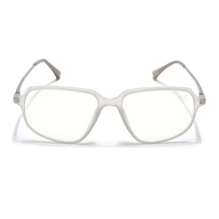 Eyejack Domino Matt Grey Square Eyeglasses for Men & Women (TR1009FCL1733-C6)