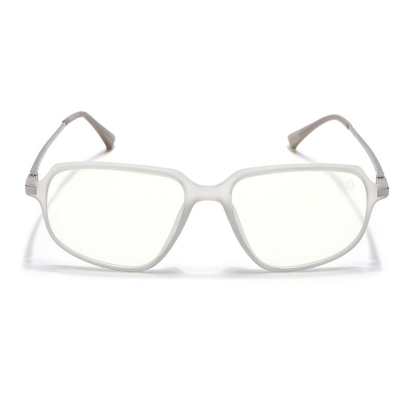 Eyejack Domino Matt Grey Square Eyeglasses for Men & Women (TR1009FCL1733-C6)