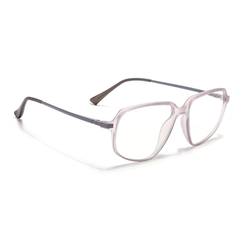 Eyejack Domino Purple Square Eyeglasses for Men & Women (TR1009FCL1735-C8)