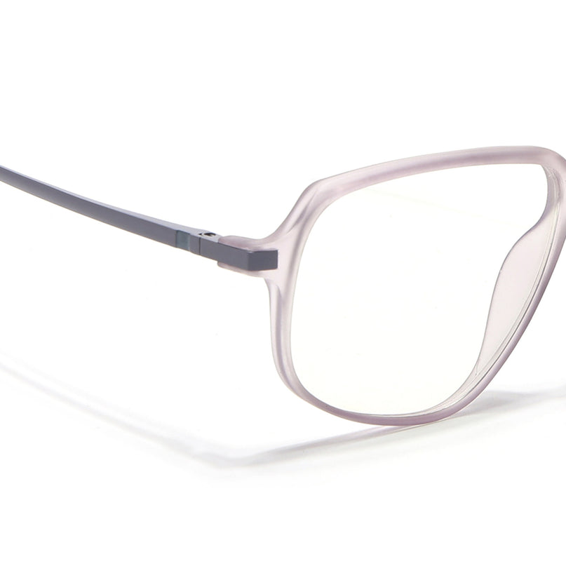 Eyejack Domino Purple Square Eyeglasses for Men & Women (TR1009FCL1735-C8)