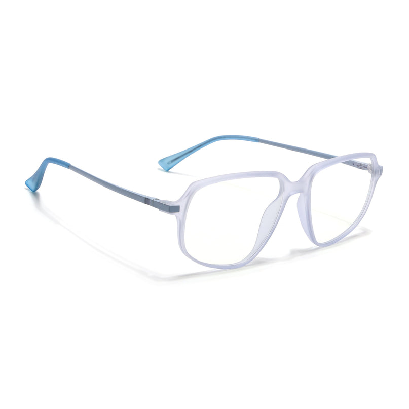 Eyejack Domino Light Purple Square Eyeglasses for Men & Women (TR1009FCL1736-C9)