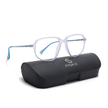Eyejack Domino Light Purple Square Eyeglasses for Men & Women (TR1009FCL1736-C9)