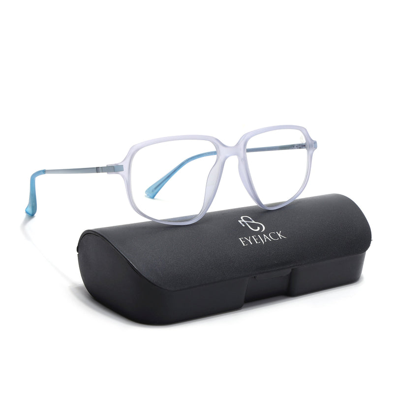 Eyejack Domino Light Purple Square Eyeglasses for Men & Women (TR1009FCL1736-C9)