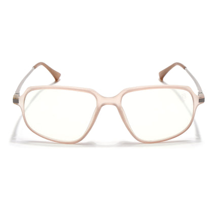 Eyejack Domino Matt Brown Square Eyeglasses for Men & Women (TR1009FCL1738-C11)
