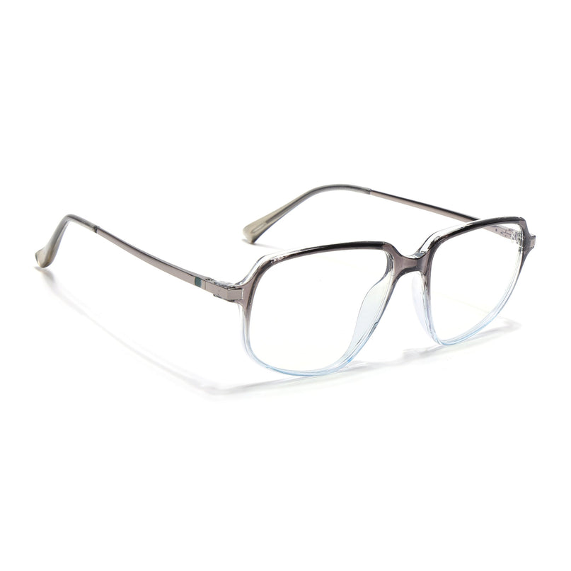 Eyejack Domino Black & Clear Square Eyeglasses for Men & Women (TR1009FCL1740-C13)