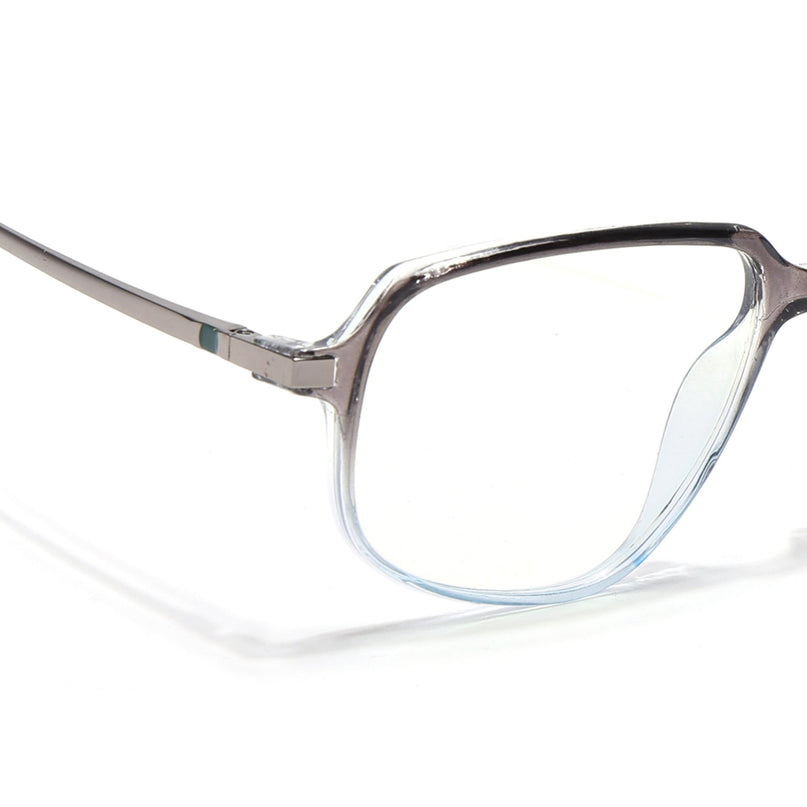 Eyejack Domino Black & Clear Square Eyeglasses for Men & Women (TR1009FCL1740-C13)