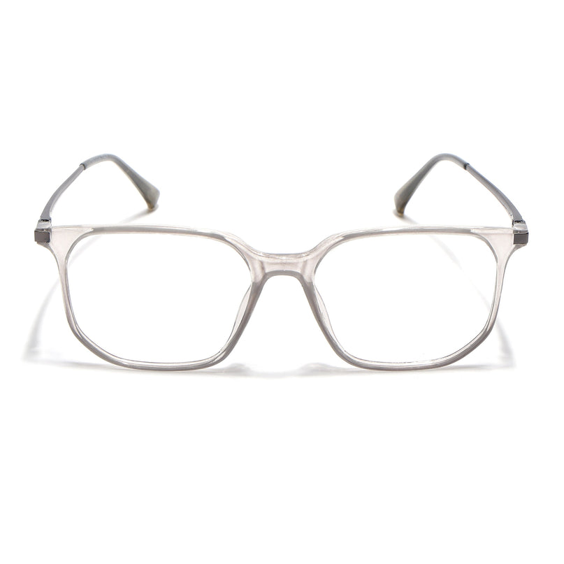 Eyejack Domino Transparent Square Eyeglasses for Men & Women (TR1010FCL1744-C3)