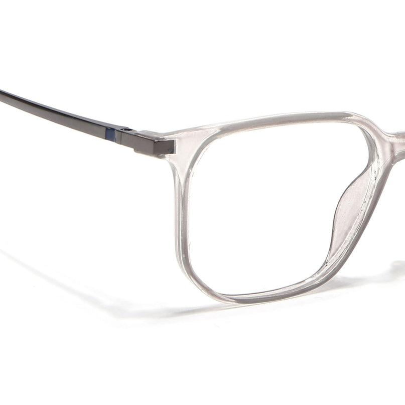 Eyejack Domino Transparent Square Eyeglasses for Men & Women (TR1010FCL1744-C3)