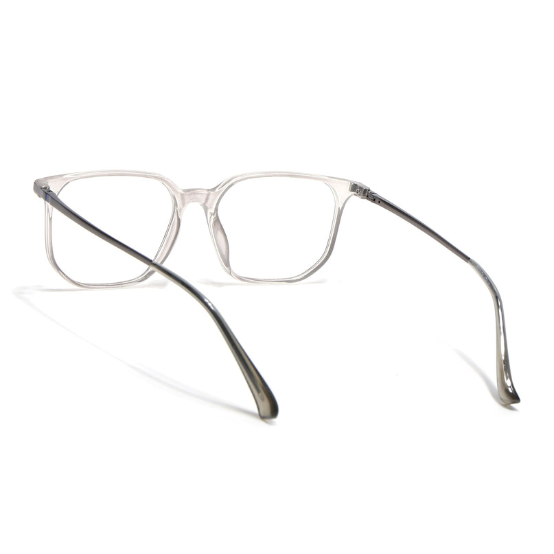 Eyejack Domino Transparent Square Eyeglasses for Men & Women (TR1010FCL1744-C3)