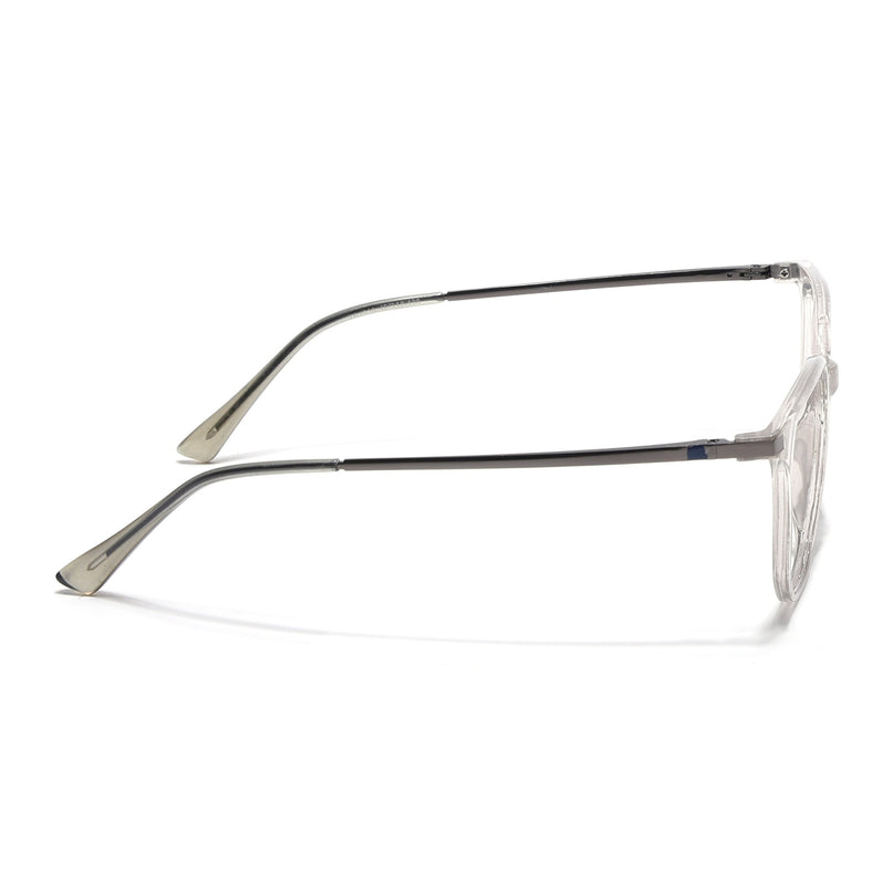 Eyejack Domino Transparent Square Eyeglasses for Men & Women (TR1010FCL1744-C3)