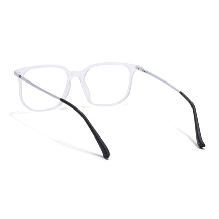 Eyejack Domino Matt Transparent Square Eyeglasses for Men & Women (TR1010FCL1745-C4)