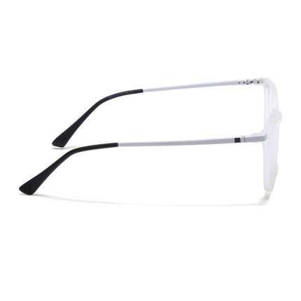 Eyejack Domino Matt Transparent Square Eyeglasses for Men & Women (TR1010FCL1745-C4)