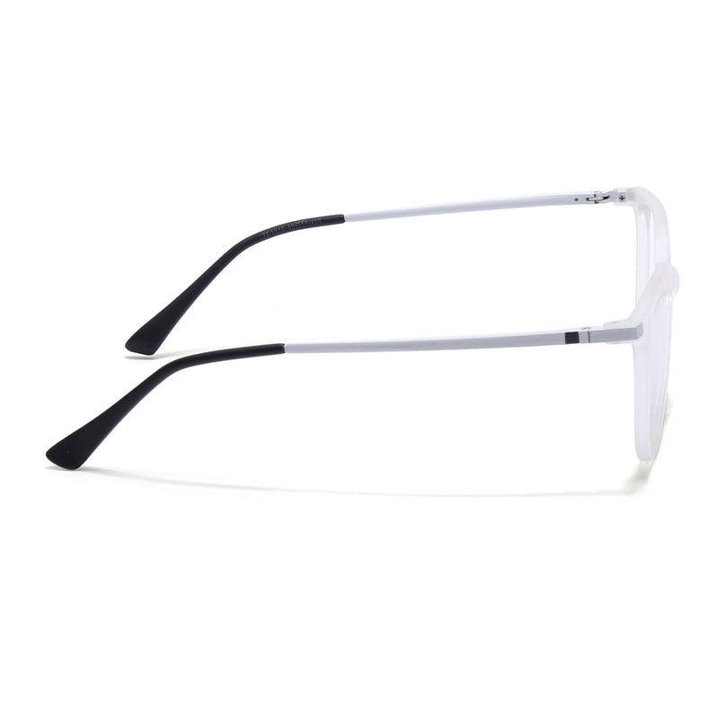 Eyejack Domino Matt Transparent Square Eyeglasses for Men & Women (TR1010FCL1745-C4)