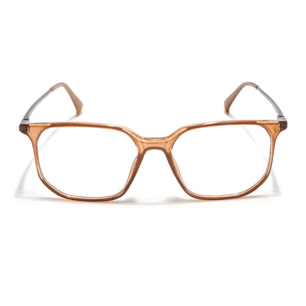 Eyejack Domino Shine Brown Square Eyeglasses for Men & Women (TR1010FCL1751-C10)