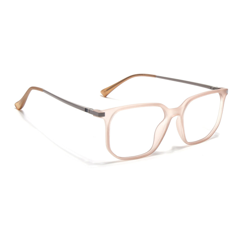 Eyejack Domino Matt Brown Square Eyeglasses for Men & Women (TR1010FCL1752-C11)