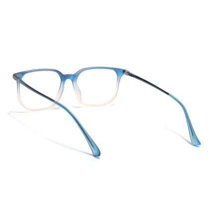 Eyejack Domino Blue & Brown Square Eyeglasses for Men & Women (TR1010FCL1755-C14)