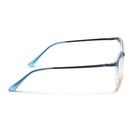 Eyejack Domino Blue & Brown Square Eyeglasses for Men & Women (TR1010FCL1755-C14)