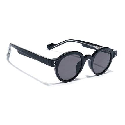 Round Sunglasses Black Lens | Black Frame - MG7759