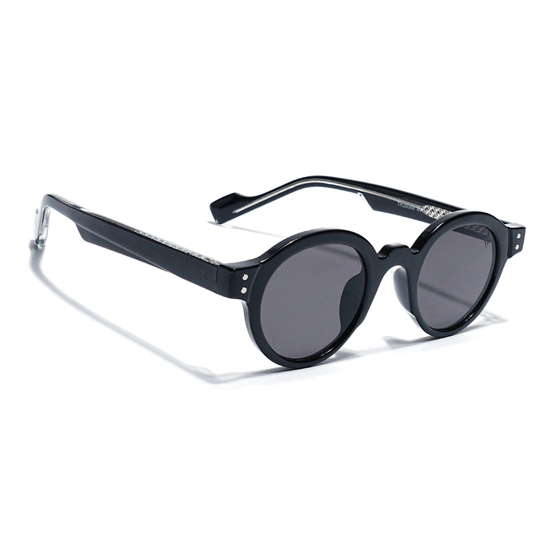Round Sunglasses Black Lens | Black Frame - MG7759