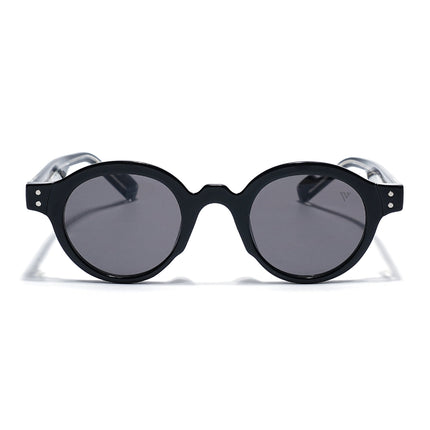 Round Sunglasses Black Lens | Black Frame - MG7759