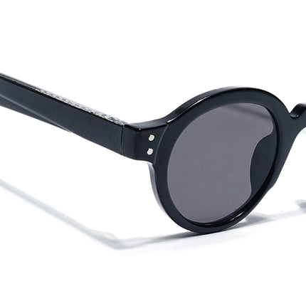 Round Sunglasses Black Lens | Black Frame - MG7759