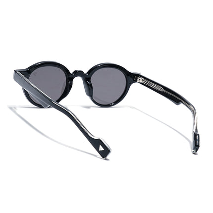 Round Sunglasses Black Lens | Black Frame - MG7759