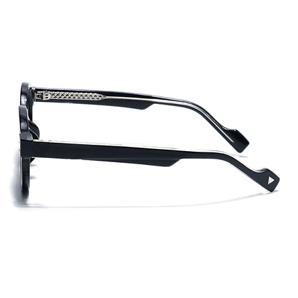 Round Sunglasses Black Lens | Black Frame - MG7759