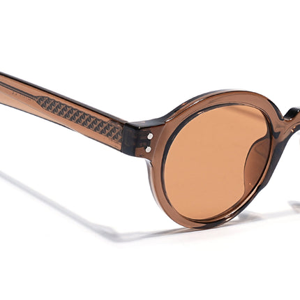 Round Sunglasses Brown Lens | Brown Frame - MG7760