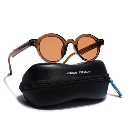 Round Sunglasses Brown Lens | Brown Frame - MG7760