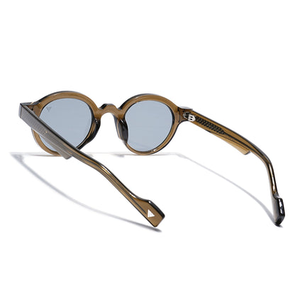 Round Sunglasses Grey Lens | Olive Frame - MG7761