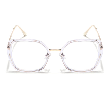 Voyage Glam Golden & Transparent Cateye Eyeglasses for Women - MG5142-C3