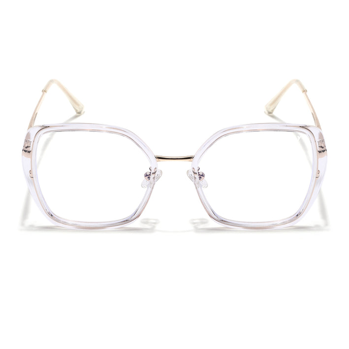 Voyage Glam Golden & Transparent Cateye Eyeglasses for Women - MG5142-C3