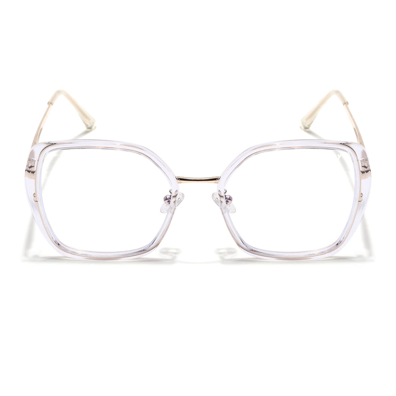 Voyage Glam Golden & Transparent Cateye Eyeglasses for Women - MG5142-C3