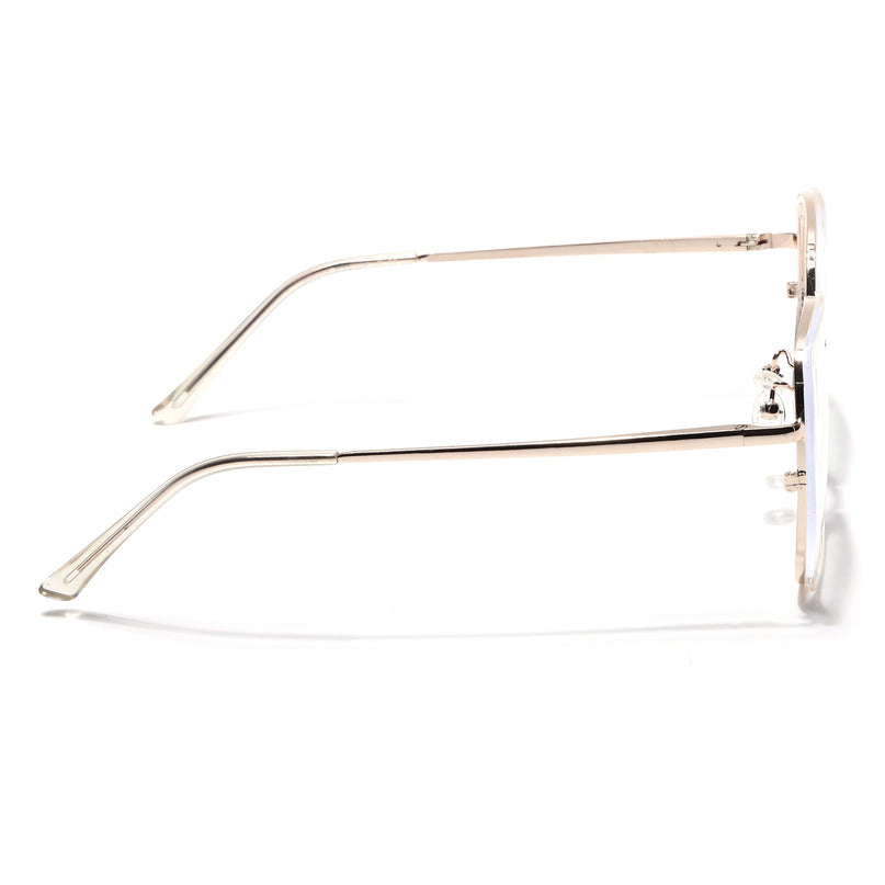 Voyage Glam Golden & Transparent Cateye Eyeglasses for Women - MG5142-C3