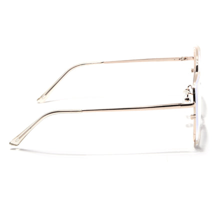 Voyage Glam Golden & Transparent Cateye Eyeglasses for Women - MG5142-C3