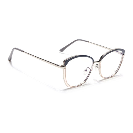 Voyage Glam Grey & Golden Cateye Eyeglasses for Women - MG5149-C2